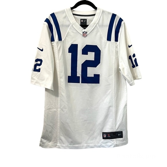 Nike NFL Andrew Luck #12 Indianapolis Colts White & Blue Jersey - Picture 1 of 5